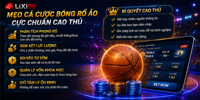 Mẹo cá cược bóng rổ ảo cực chuẩn cao thủ
