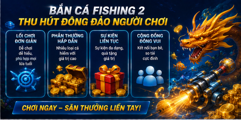 Bắn cá Fishing 2 thu hút đông đảo người chơi Bắn cá Fishing 2 thu hút đông đảo người chơi