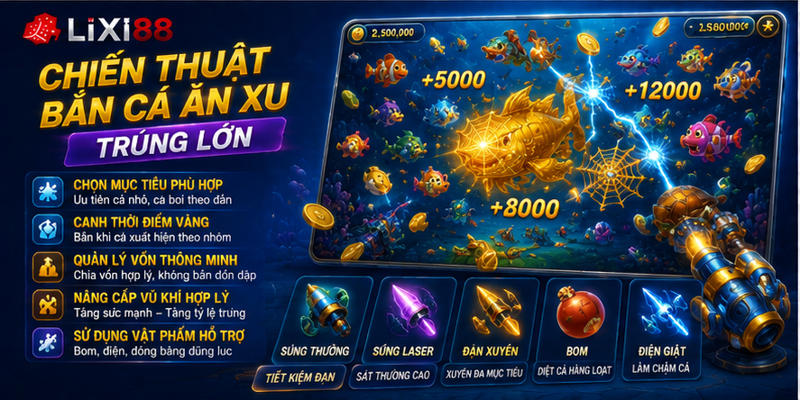 Chiến thuật bắn cá ăn xu trúng lớn Chiến thuật bắn cá ăn xu trúng lớn