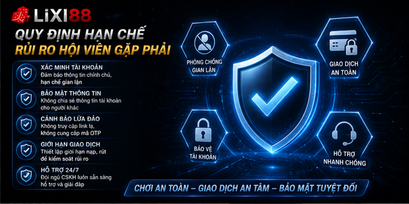 Quy định hạn chế rủi ro hội viên gặp phải