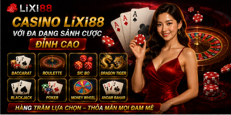 Casino Lixi88 với đa dạng sảnh cược đỉnh cao Casino Lixi88 với đa dạng sảnh cược đỉnh cao