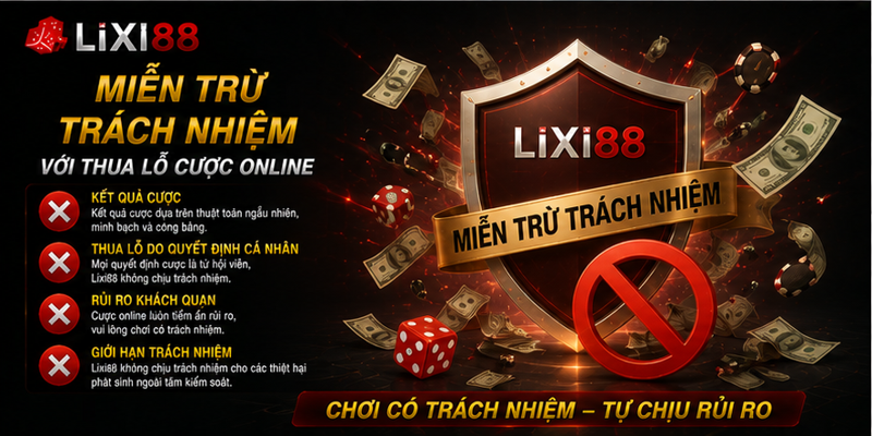 Miễn trừ trách nhiệm với thua lỗ cược online Miễn trừ trách nhiệm với thua lỗ cược online