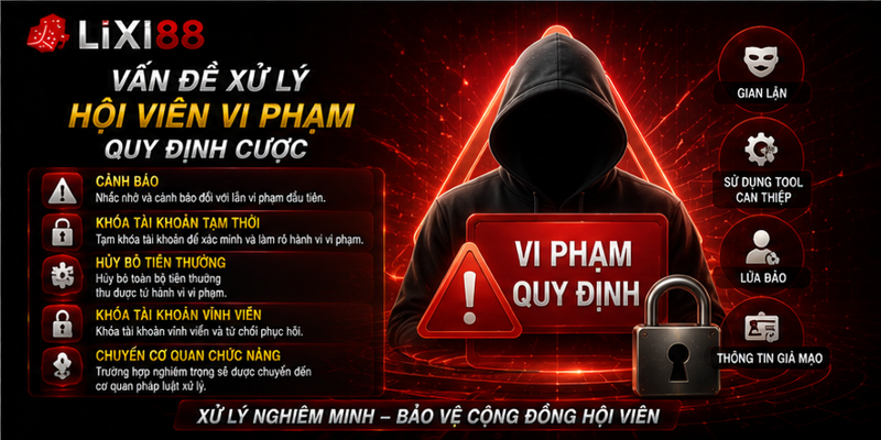 Vấn để xử lý hội viên vi phạm quy định cược Vấn để xử lý hội viên vi phạm quy định cược