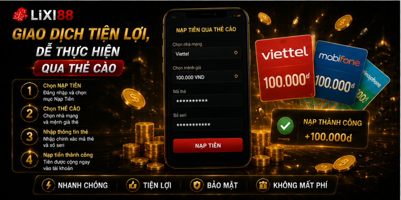 Giao dịch tiện lợi, dễ thực hiện qua thẻ cào