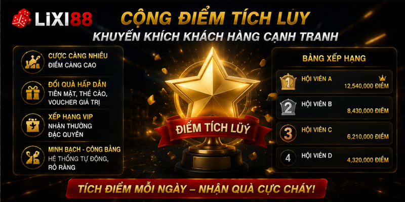 Cộng điểm tích lũy khuyến khích khách hàng cạnh tranh