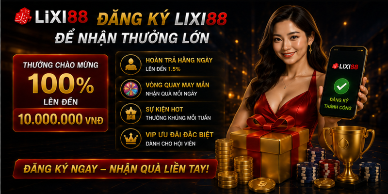 Đăng ký Lixi88 để nhận thưởng lớn