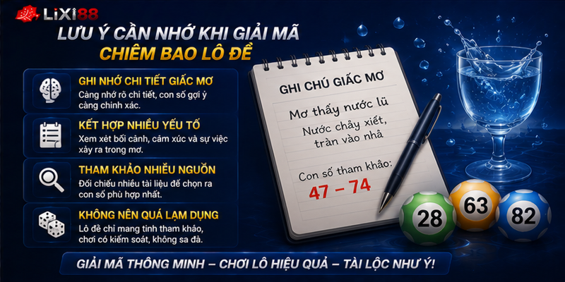 Lưu ý cần nhớ khi giải mã chiêm bao lô đề Lưu ý cần nhớ khi giải mã chiêm bao lô đề