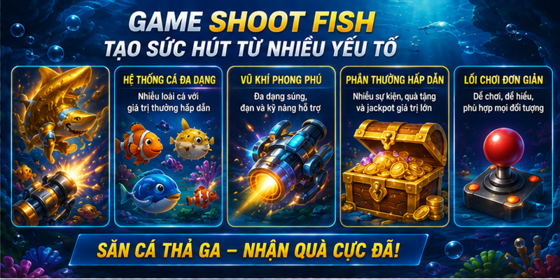 Game Shoot Fish tạo sức hút từ nhiều yếu tố Game Shoot Fish tạo sức hút từ nhiều yếu tố